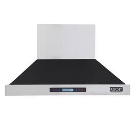 Kucht - 48 inches - Externally Vented - Wall Range Hood - Black