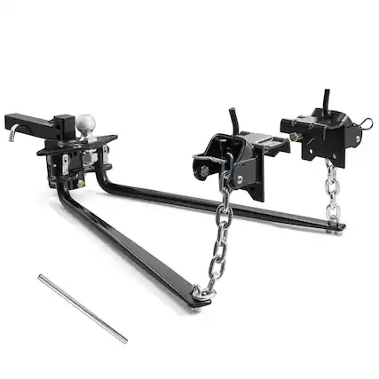 Front. VEVOR - Weight Distribution Hitch, 10000lbs Max Towing & 1000lbs Max Tongue, Weight Distributing Hitches Kit Includes 2 in Shank - Black.