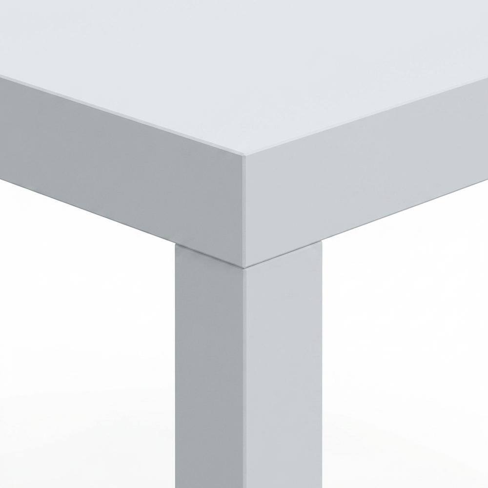 Alt View 2. FurniFact - White Rectangle Coffee Table with 2 Side Tables - White.