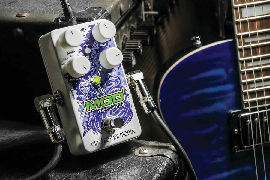 Effects Modulator Plug In Electro Harmonix MOD 11 Modulator Pedal with 11 Effects Tap Tempo ...