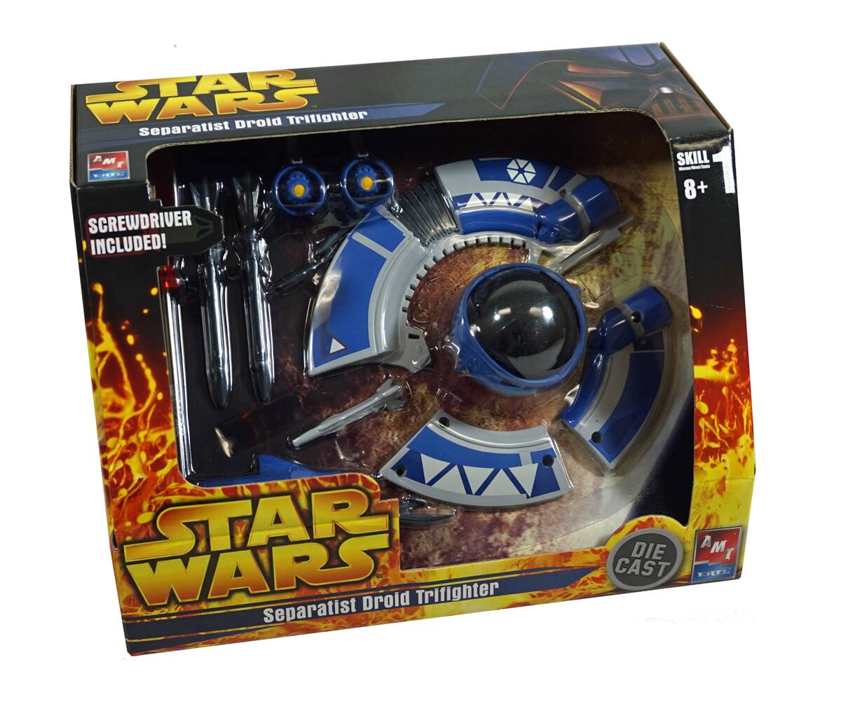 STAR WARS  
Separatist Droid Trifighter  

SCREWDRIVER INCLUDED!  

SKILL 8+  

DIE CAST  

AMT