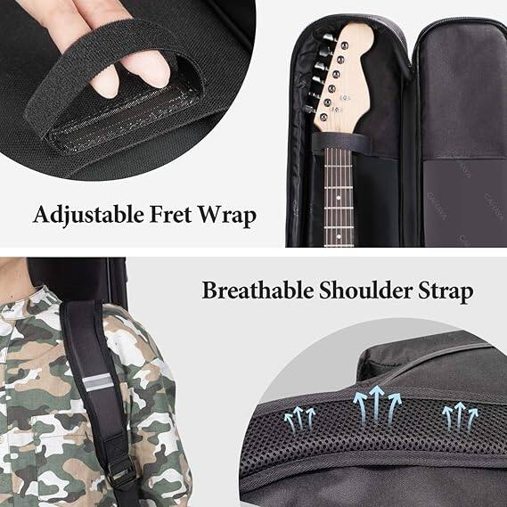 1. Adjustable Fret Wrap
2. Breathable Shoulder Strap