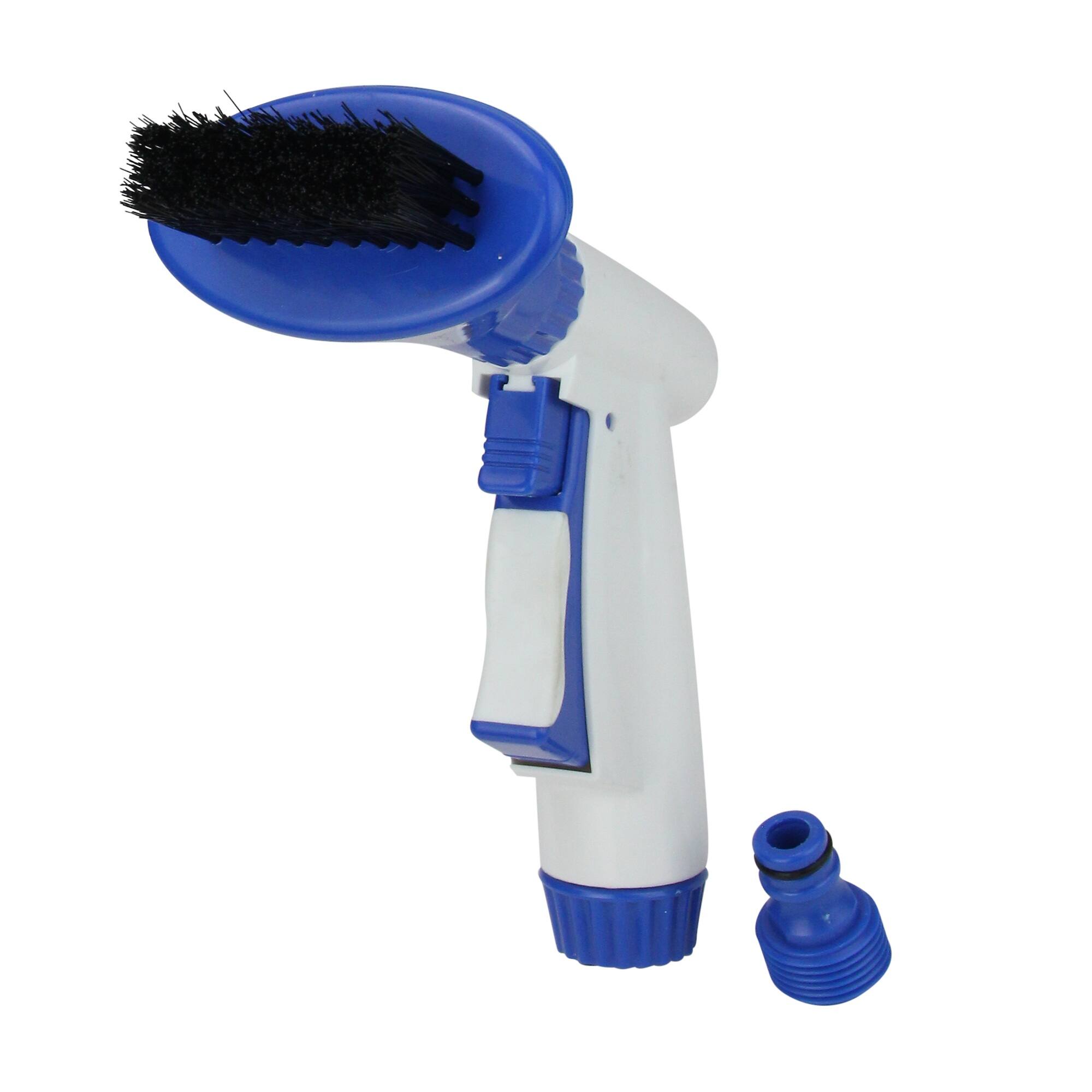 Alt View 2. Pool Central - 8" Swimming Pool Filter Cleaning Spray Brush Head - Blue.