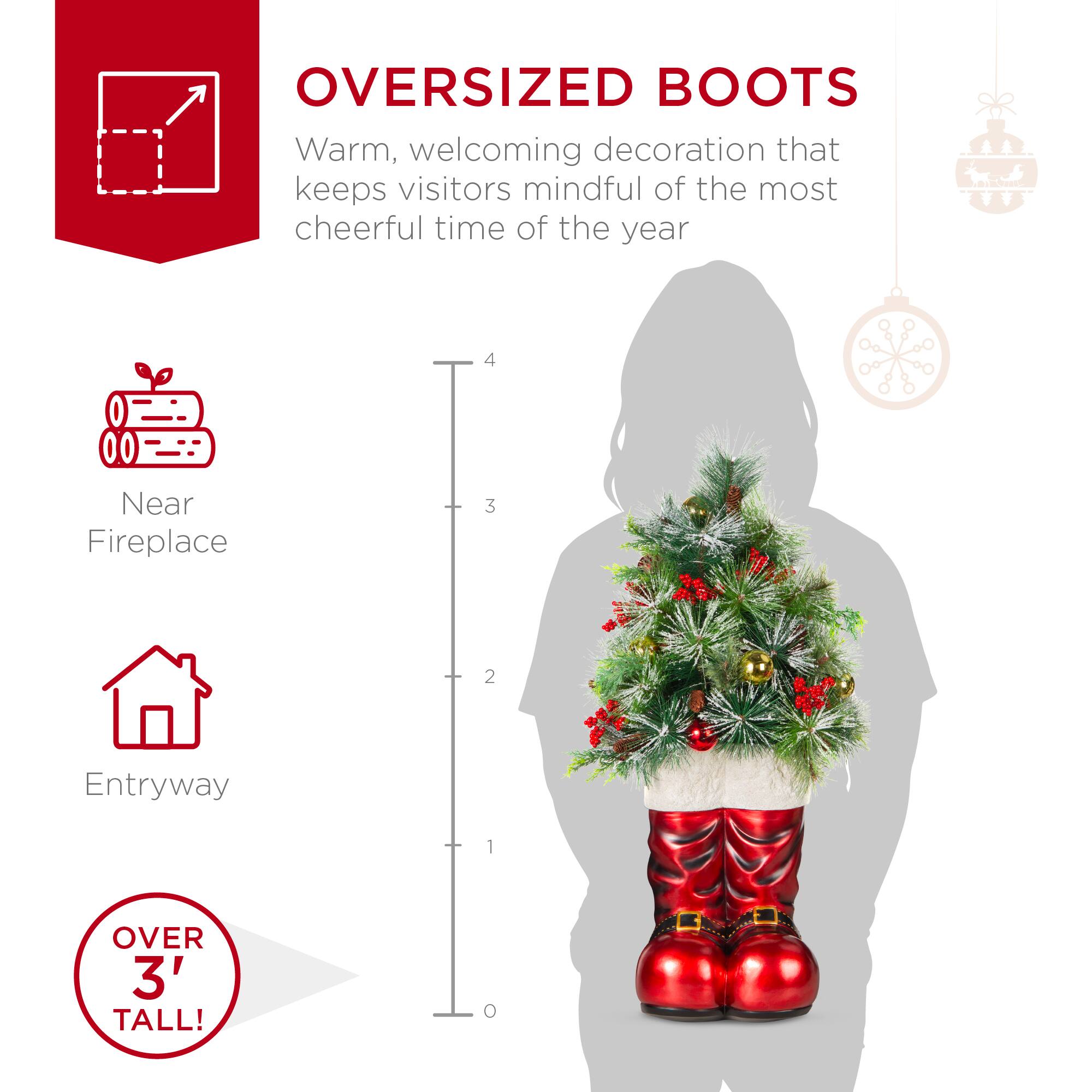 **OVERSIZED BOOTS**

Warm, welcoming decoration that keeps visitors mindful of the most cheerful time of the year

- Near Fireplace
- Entryway

OVER 3' TALL!