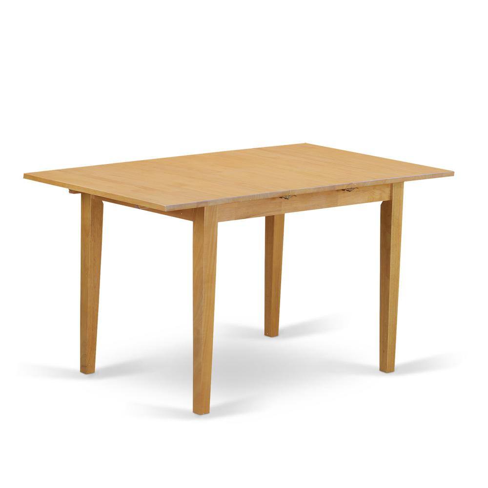 Angle. East West Furniture - Dining Room Set Oak - Brown.