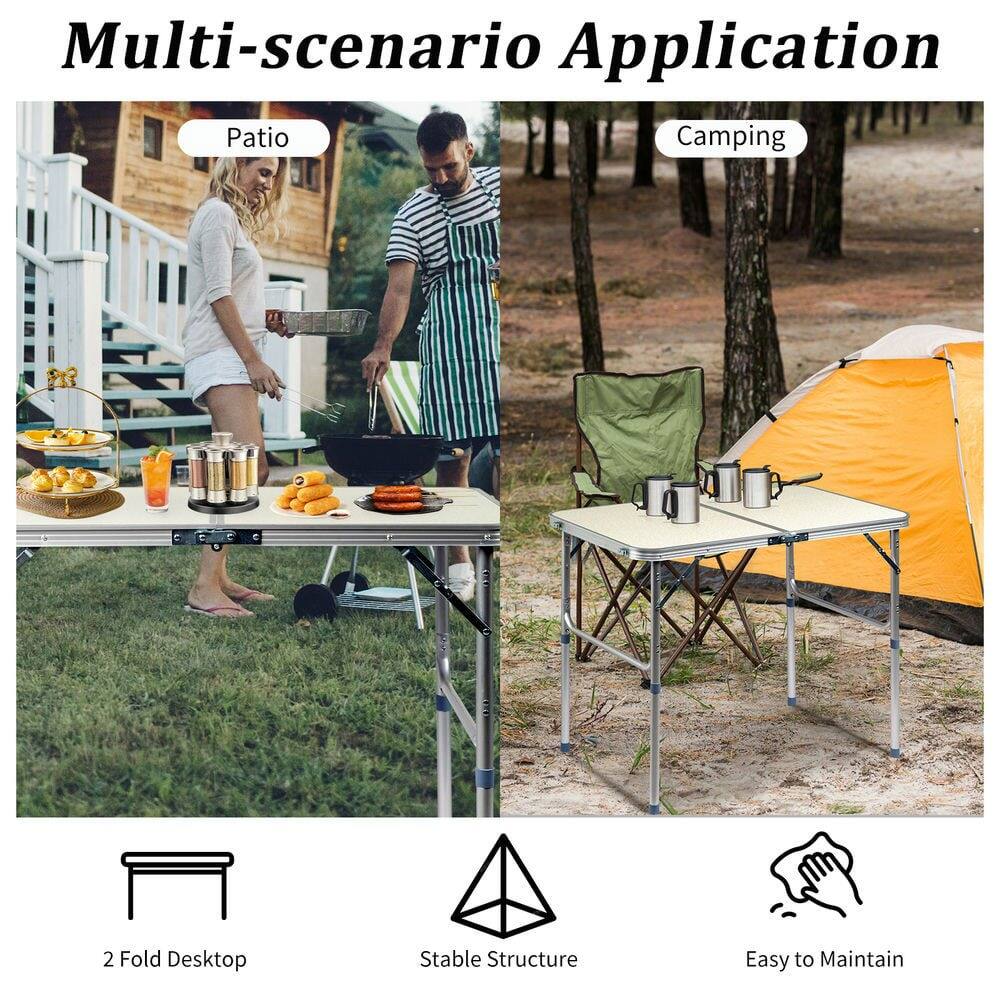 Multi-scenario Application

Patio  
Camping

2 Fold Desktop  
Stable Structure  
Easy to Maintain