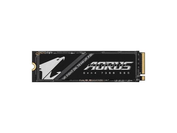 Front. GIGABYTE - GIGABYTE AORUS Gen4 7300 SSD 2TB PCIe 4.0 NVMe M.2, Read 7300MB/s, Write 6850MB/s.