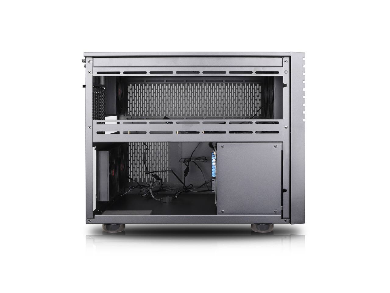 Alt View 7. Rosewill - Rosewill HEARTH NAS MAX | 6x3.5" HDD, 6x2.5" SSD | E-ATX/SSI-EEB | 360mm AIO | USB 3.2 Type C - Black.