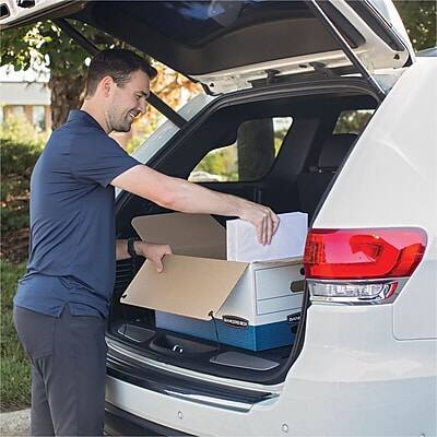 Bankers Box Heavy Duty Corrugated File Storage Boxes, String & Button ...