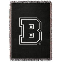 Chad & Jake - Brown Bears Woven Blanket - Black
