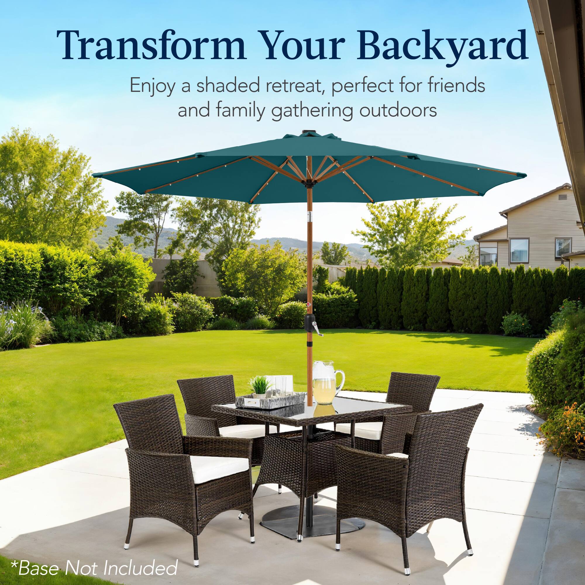 Transform Your Backyard

Enjoy a shaded retreat, perfect for friends and family gatherings outdoors

*Base Not Included