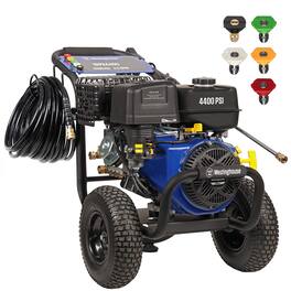 Westinghouse - WPX 4400 psi 4.2 GPM 420 CC Cold Water Gas Powered Triplex Pump Pressure Washer with 5 Quick Connect Nozzles - Blue