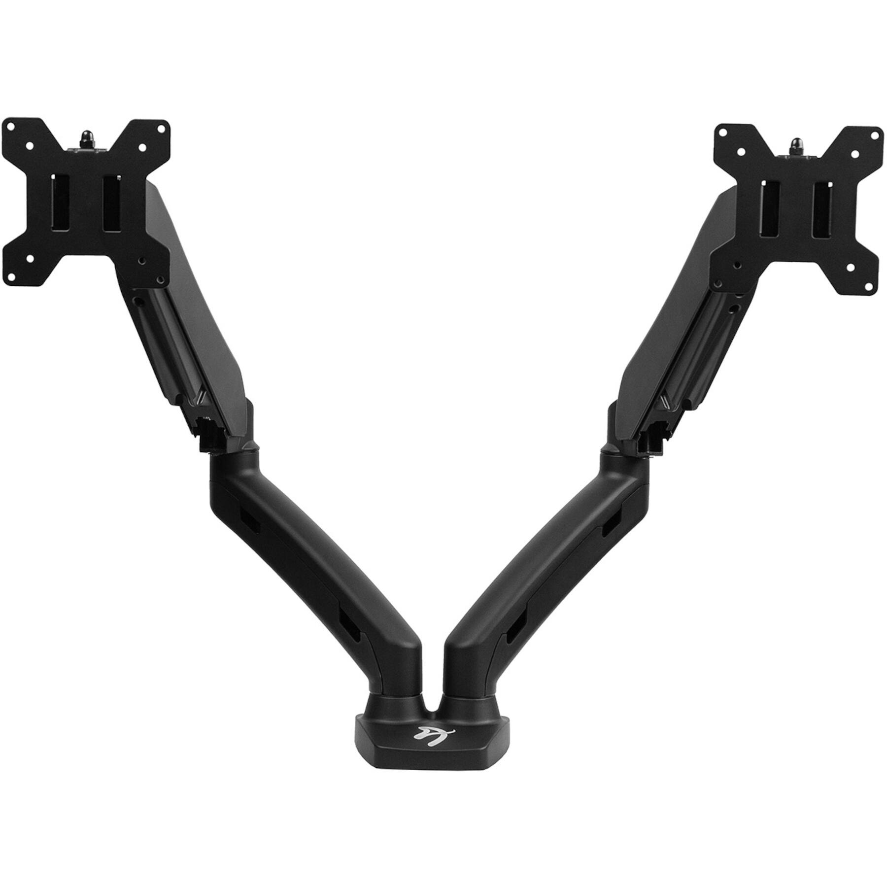 Back. Arozzi - Arozzi Alzare Duo - Gas Spring Dual Monitor Arm - Black.