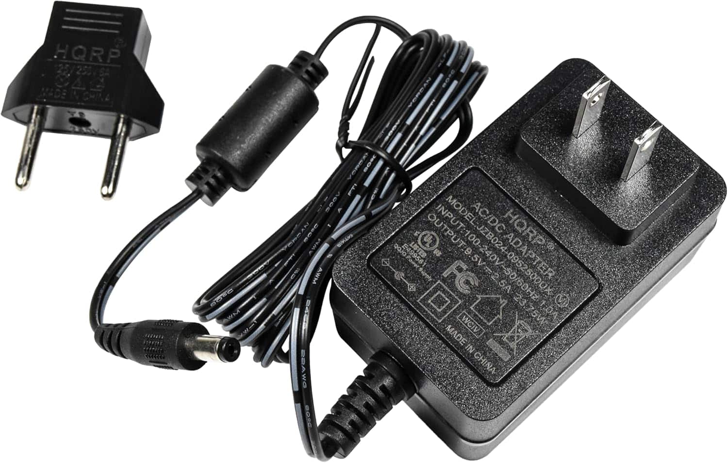 HQRP - 9.5V AC Adapter Power Supply Cord for Casio KL-750/KL750B/KL-7000 Label Printer, UL Listed - Black