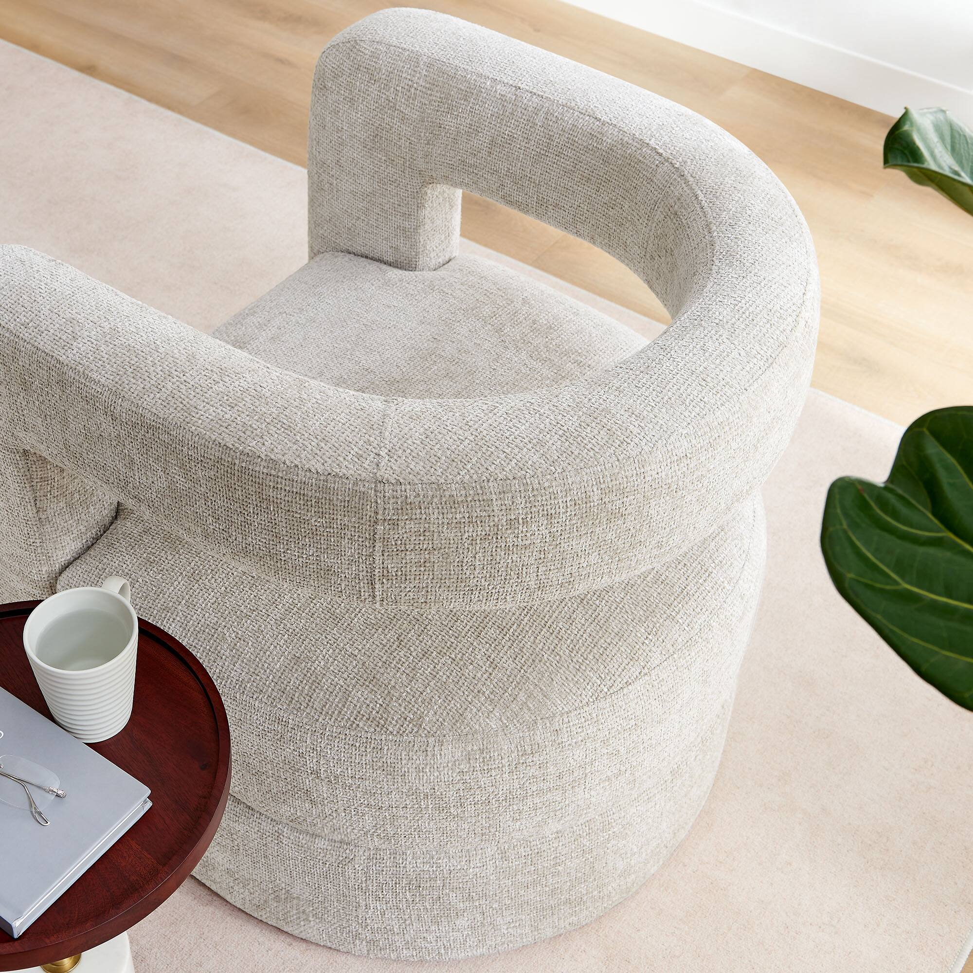 Alt View 1. Modway - Jaylin Upholstered Chenille Accent Chair by Modway - Dove Gray.