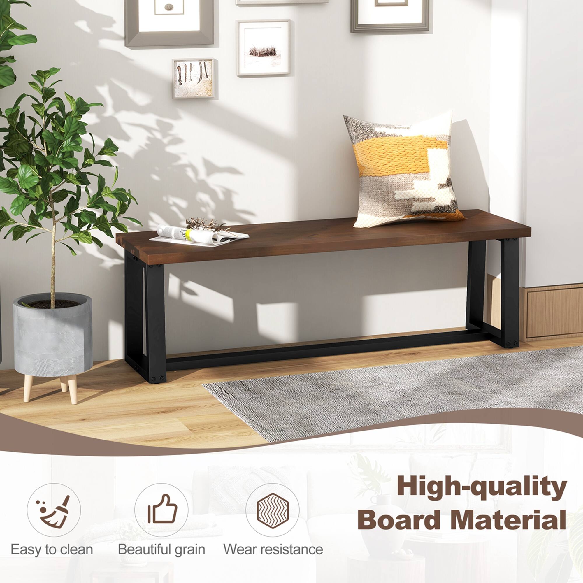 High-quality board material is easy to clean, beautiful in grain, and offers wear resistance.