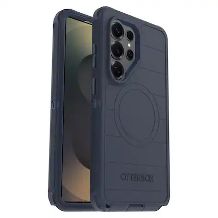 Front. OtterBox - Defender Series Pro Hard Shell for Samsung Galaxy S26 Ultra - Blue.