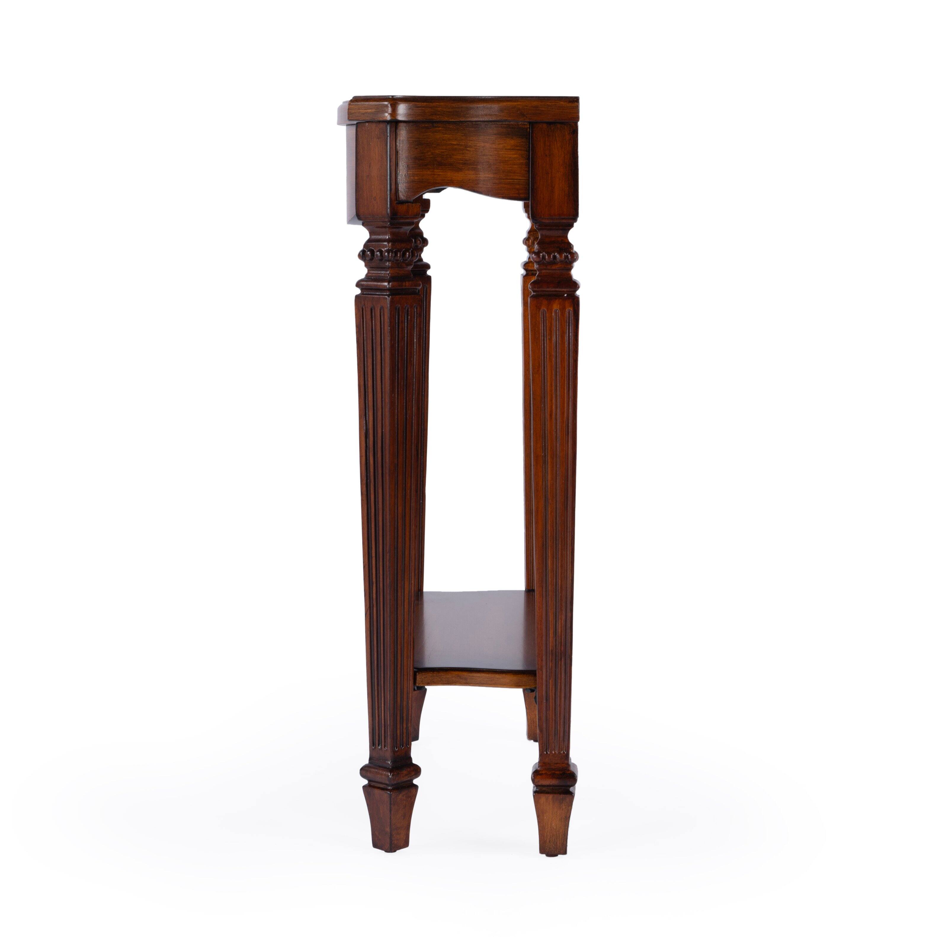 Alt View 3. Butler Specialty - Cheshire 22 in. W Rectangular Wood Ballerina Console Table with Open Shelf - Medium Brown.
