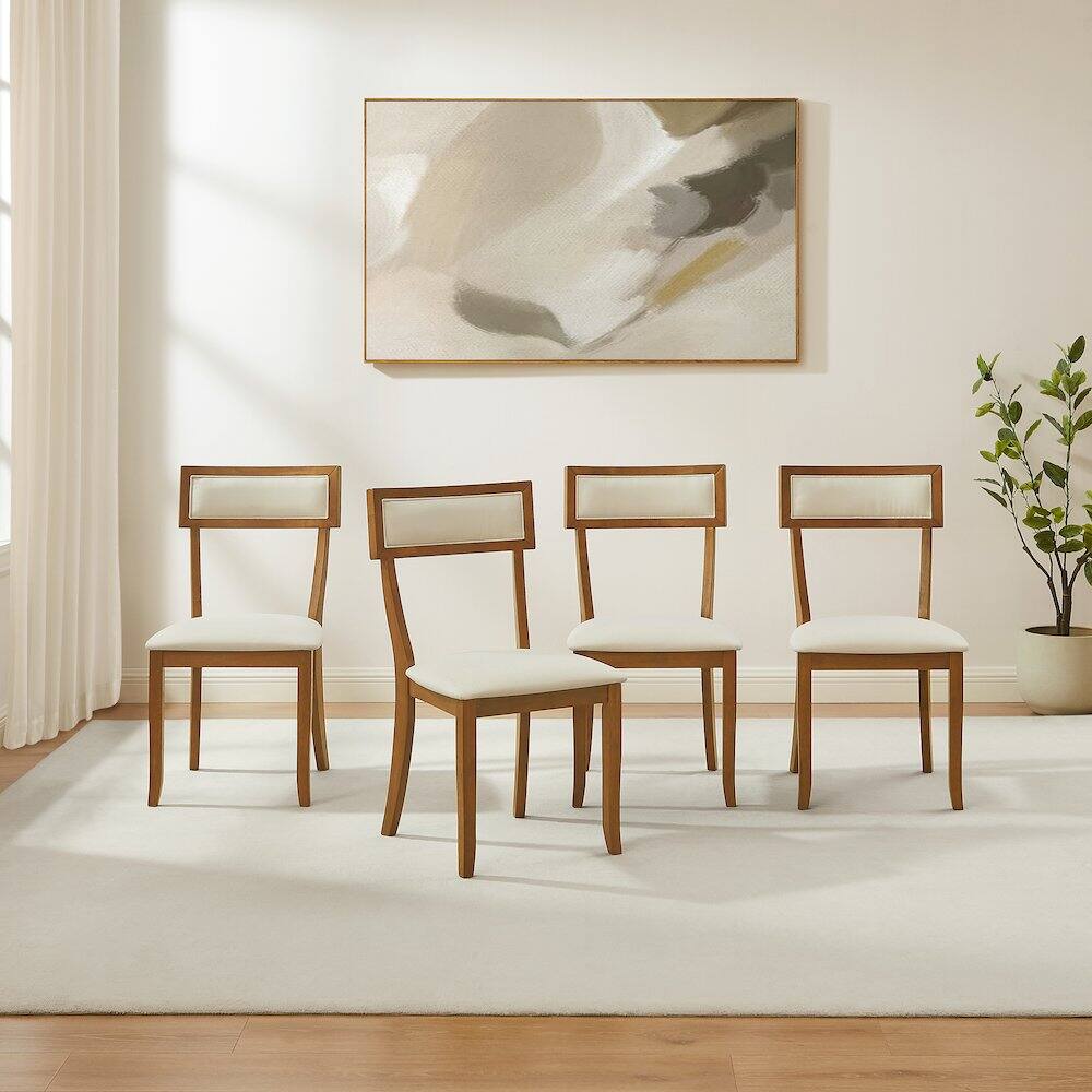 Alt View 3. Crosley Furniture - Alessia 4-Piece Dining Chair Set In Brown - Brown.