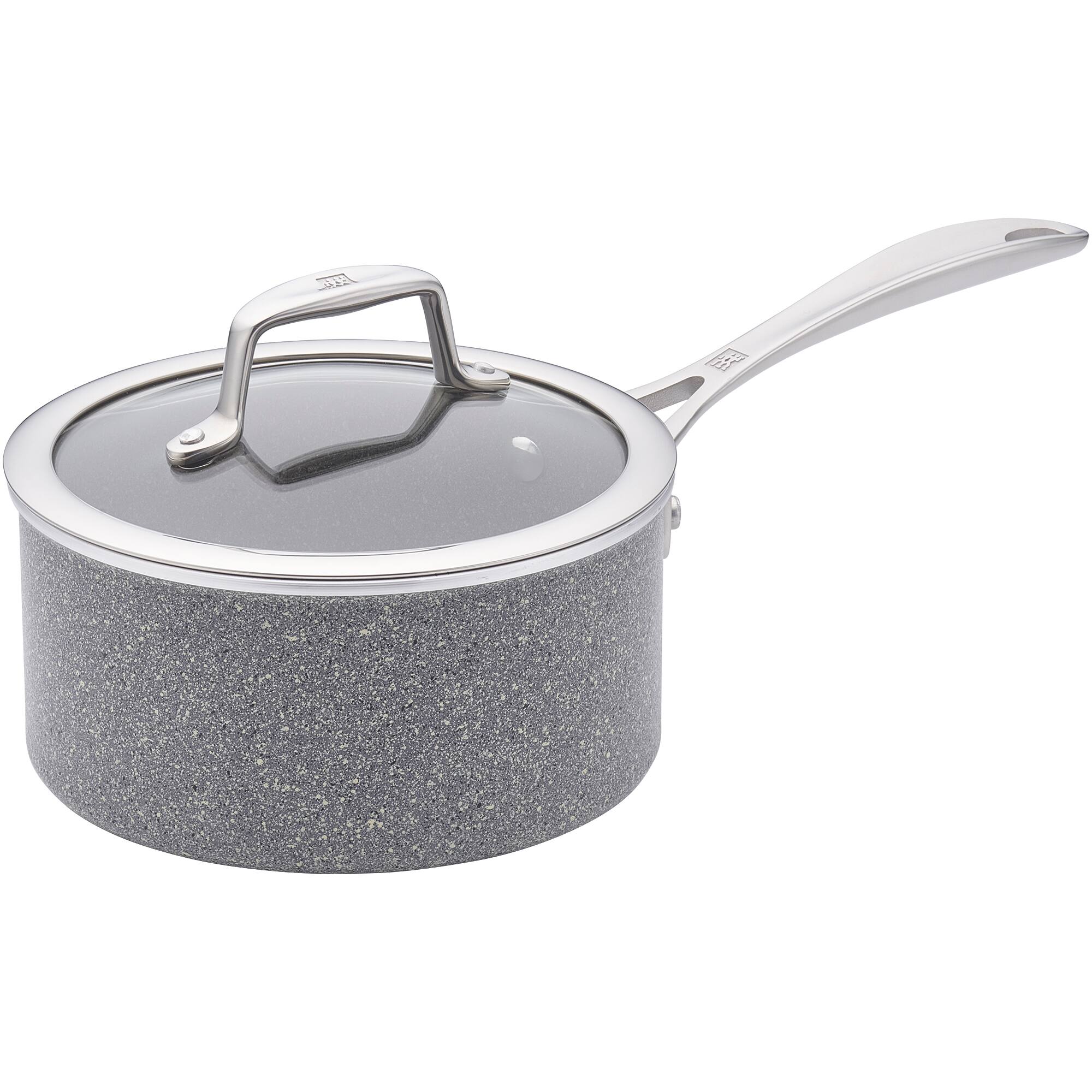 Front. ZWILLING - ZWILLING Vitale 2-qt Aluminum Nonstick Saucepan with Lid - Gray.