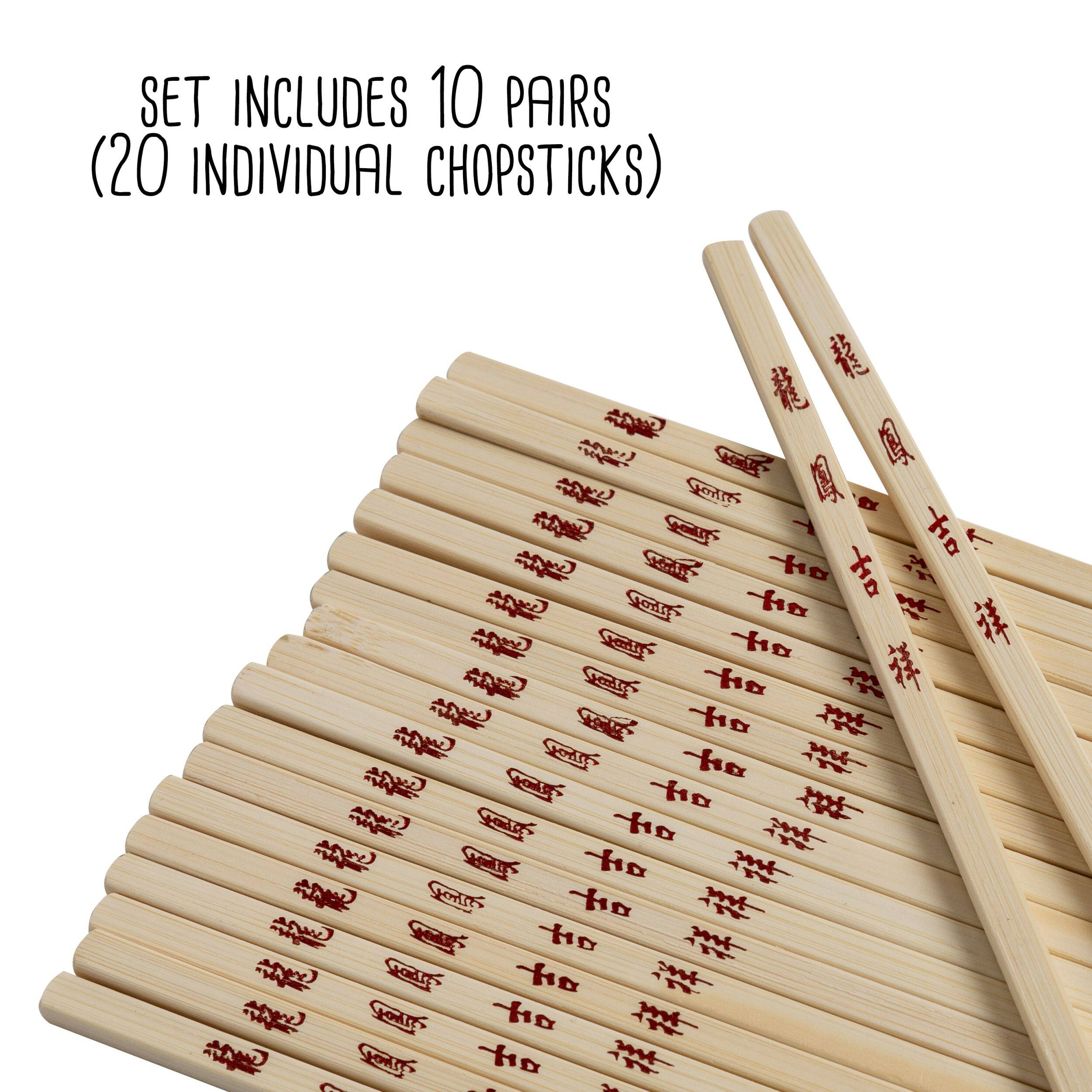 SET INCLUDES 10 PAIRS (20 INDIVIDUAL CHOPSTICKS)