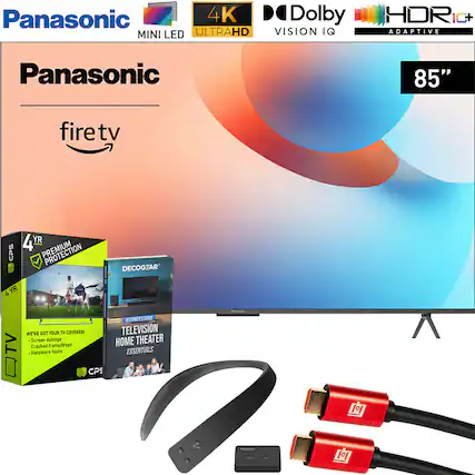 Panasonic
MINI LED
4K ULTRAHD
Dolby VISION IQ
HDR10+
ADAPTIVE
Panasonic
firetv
85"
4 YR PREMIUM PROTECTION
WE'VE GOT YOUR TV COVERED!
- Screen damage
- Cracked frame/drops
- Hardware faults
DECOCGAR
TELEVISION HOME THEATER ESSENTIALS
CPS
