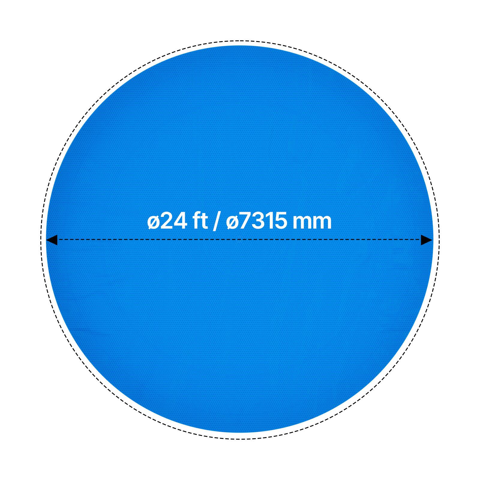 Alt View 4. VEVOR - Solar Pool Cover, 24 ft Round Pool Bubble Cover, 12 Mil Pools Solar Blanket with Bubble & PE Material, Blue - Blue.