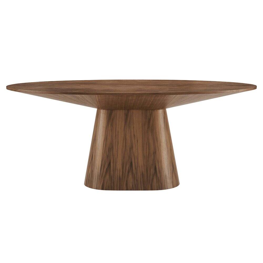 Alt View 4. Modway - Provision 75" Oval Dining Table - Brown.