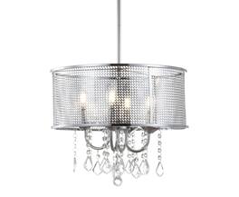 Jonathan Y - Avah 17" Metal/Crystal Adjustable LED Drop Chandelier - Chrome