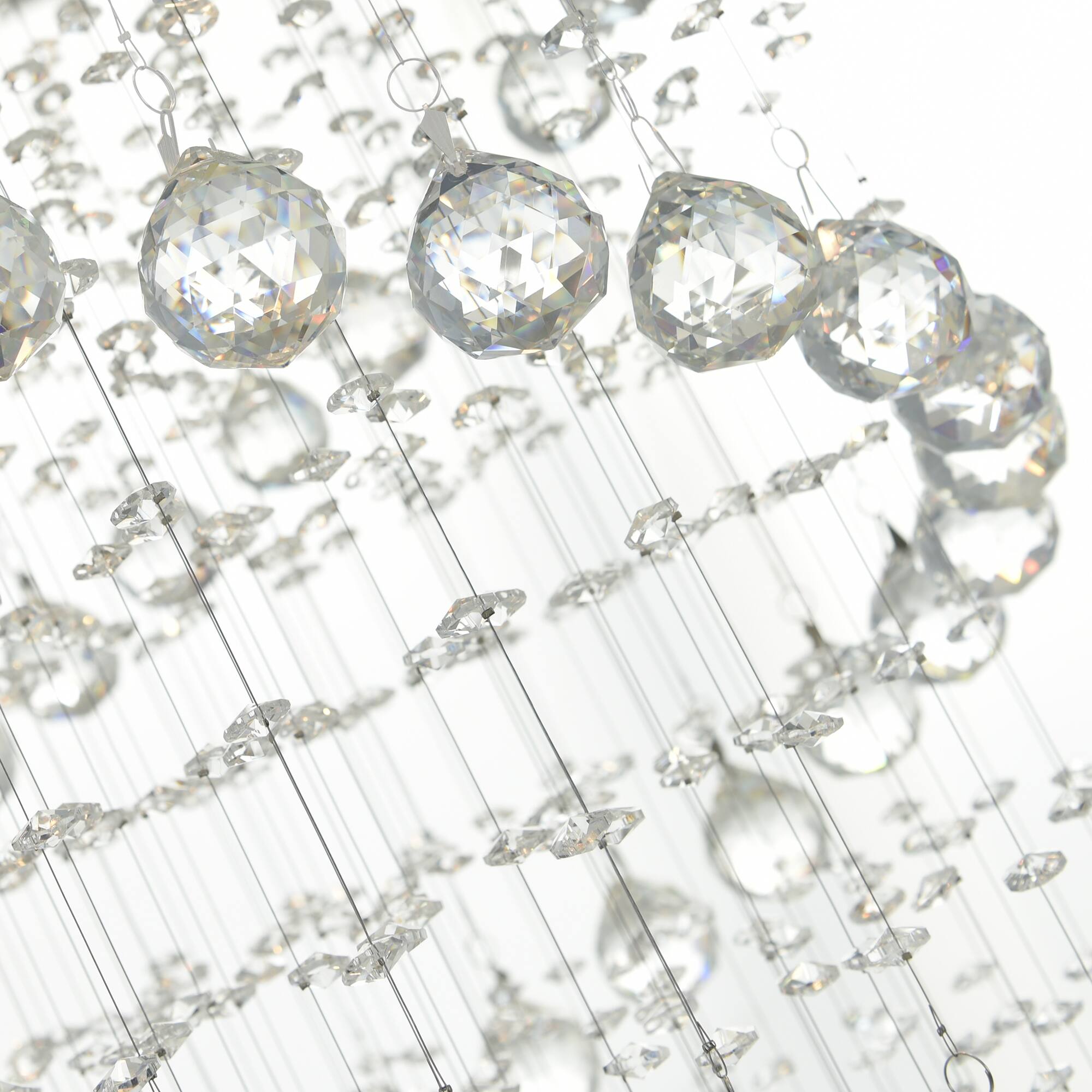 Left. CWI Lighting - Double Spiral 6 Light Flush Mount With Chrome Finish - Chrome.