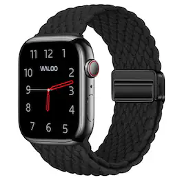 Waloo - Magnetic Braided Nylon Loop Band - 40/41/42mm - Black