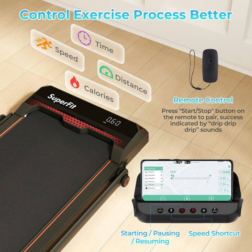 Control Exercise Process Better

- Speed
- Time
- Distance
- Calories

Remote Control
Press "Start/Stop" button on the remote to pair, success indicated by "drip drip drip" sounds

Starting / Pausing / Resuming

Speed Shortcut