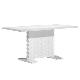 Boyel Living - Glossy Wood Telescopic Dining Table - White
