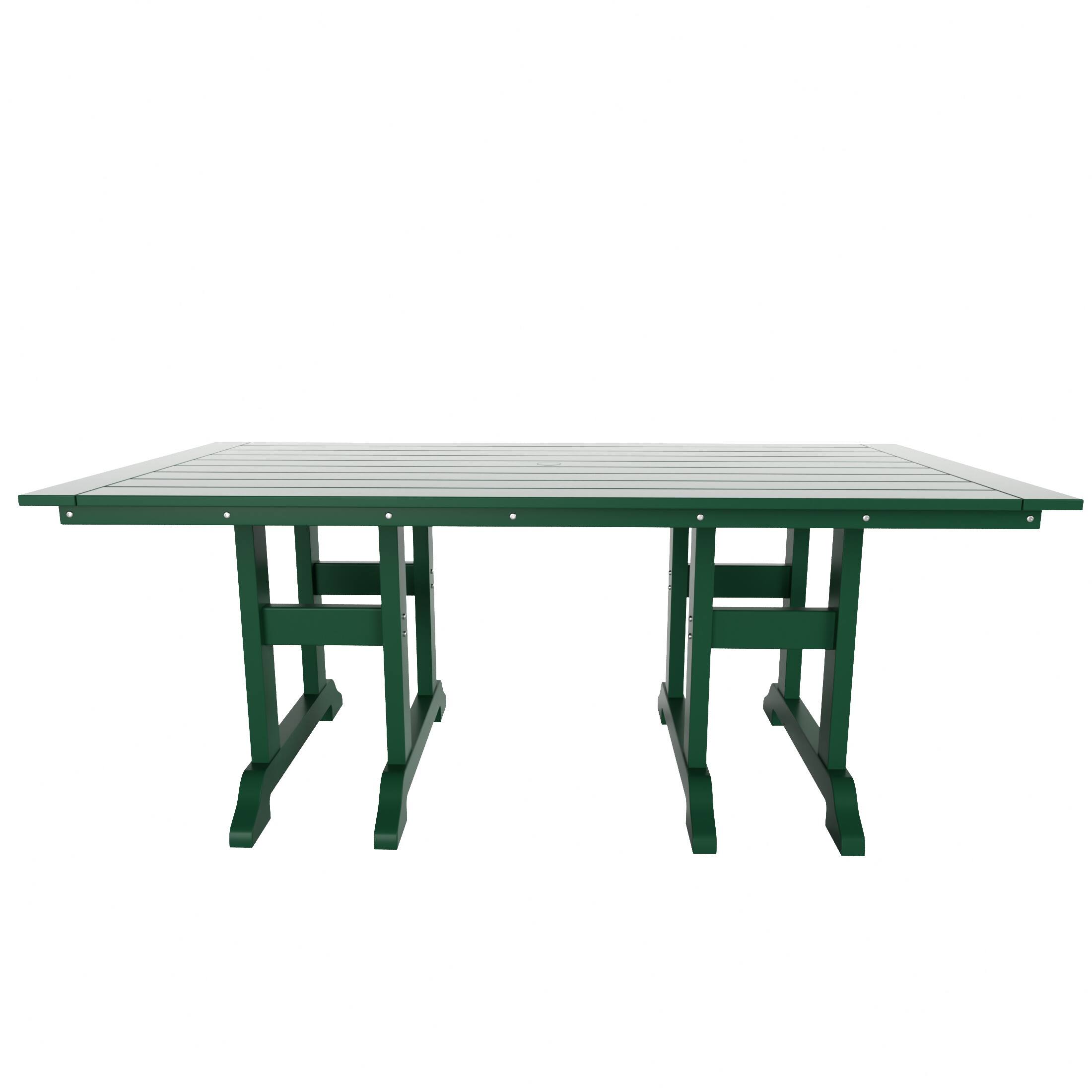 Left. WestinTrends - WestinTrends Malibu 71" Outdoor Patio Dining Table - Dark Green.