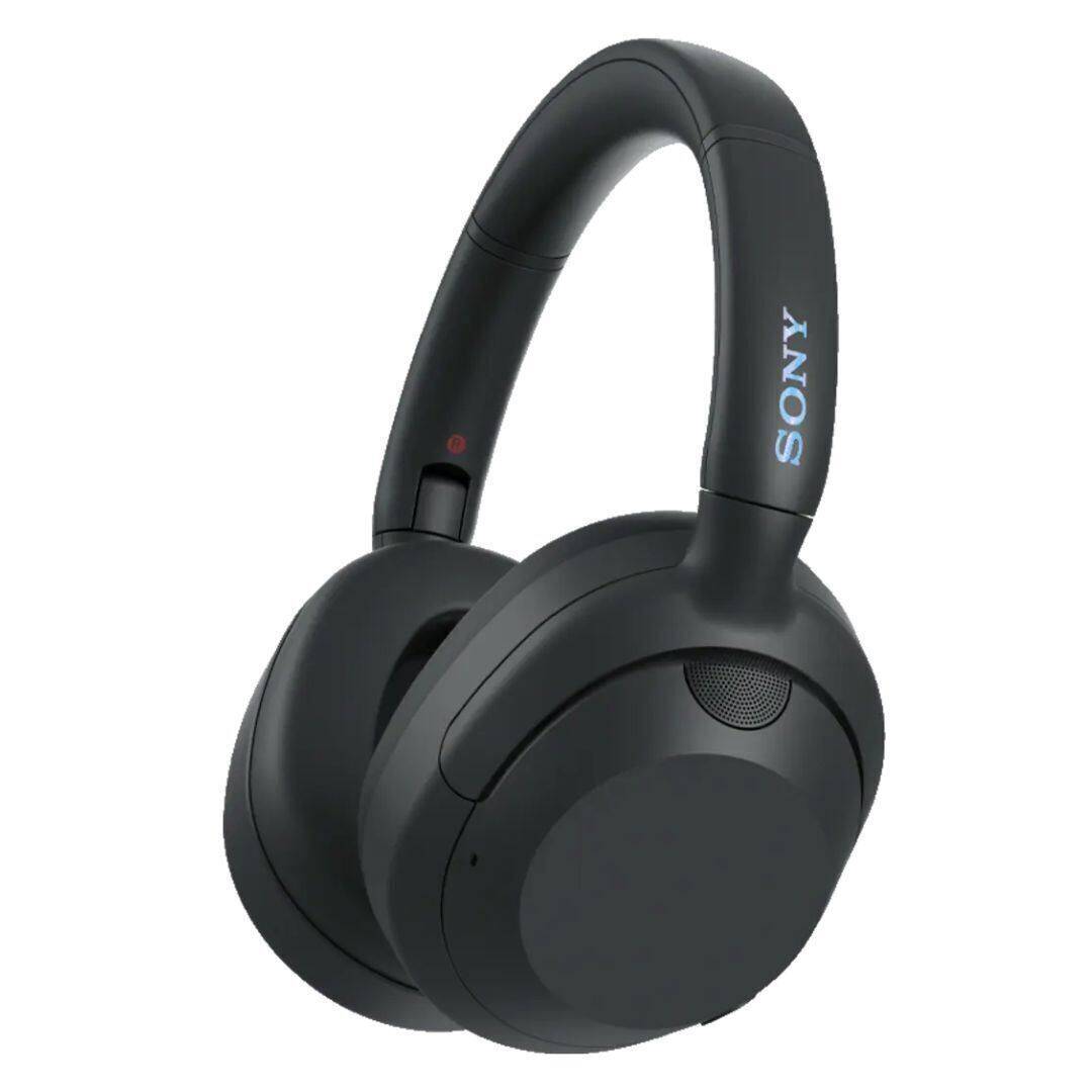 Left. Sony - Sony ULT WEAR Wireless Noise Cancelling Headphones with Wireless Audio Adapter - Black.