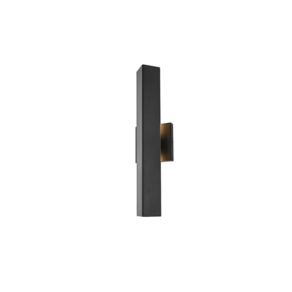 Back. Elegant Lighting - Troy 4.5 x 18 inch Outdoor Wall Sconce in Black - Black.