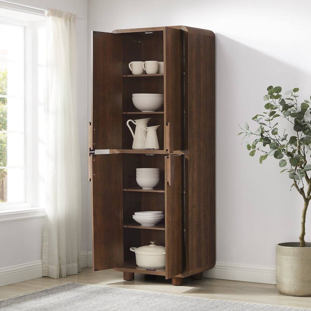 Alt View 9. Crosley Furniture - Millie Pantry - Brown.