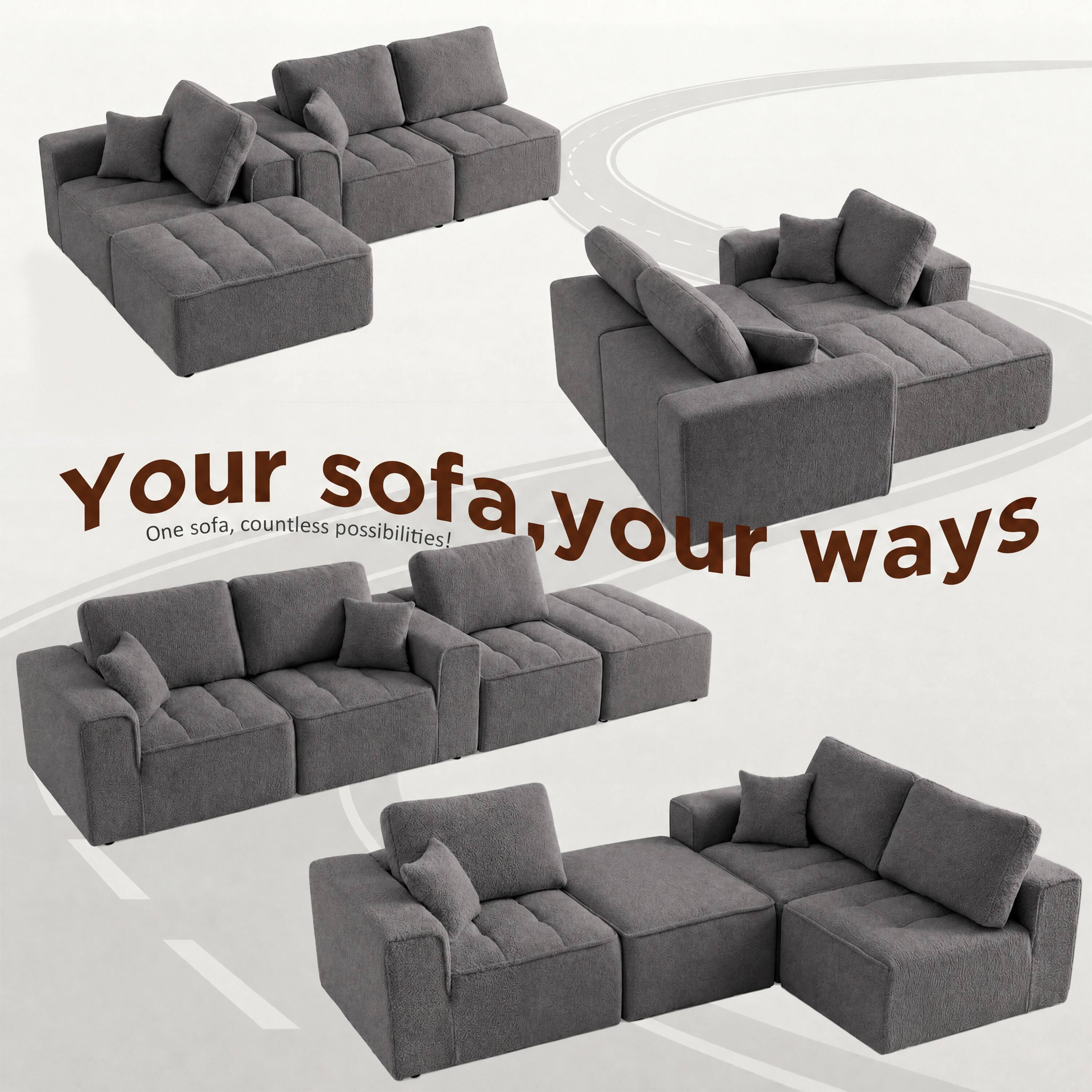 Your sofa, your ways  
One sofa, countless possibilities!