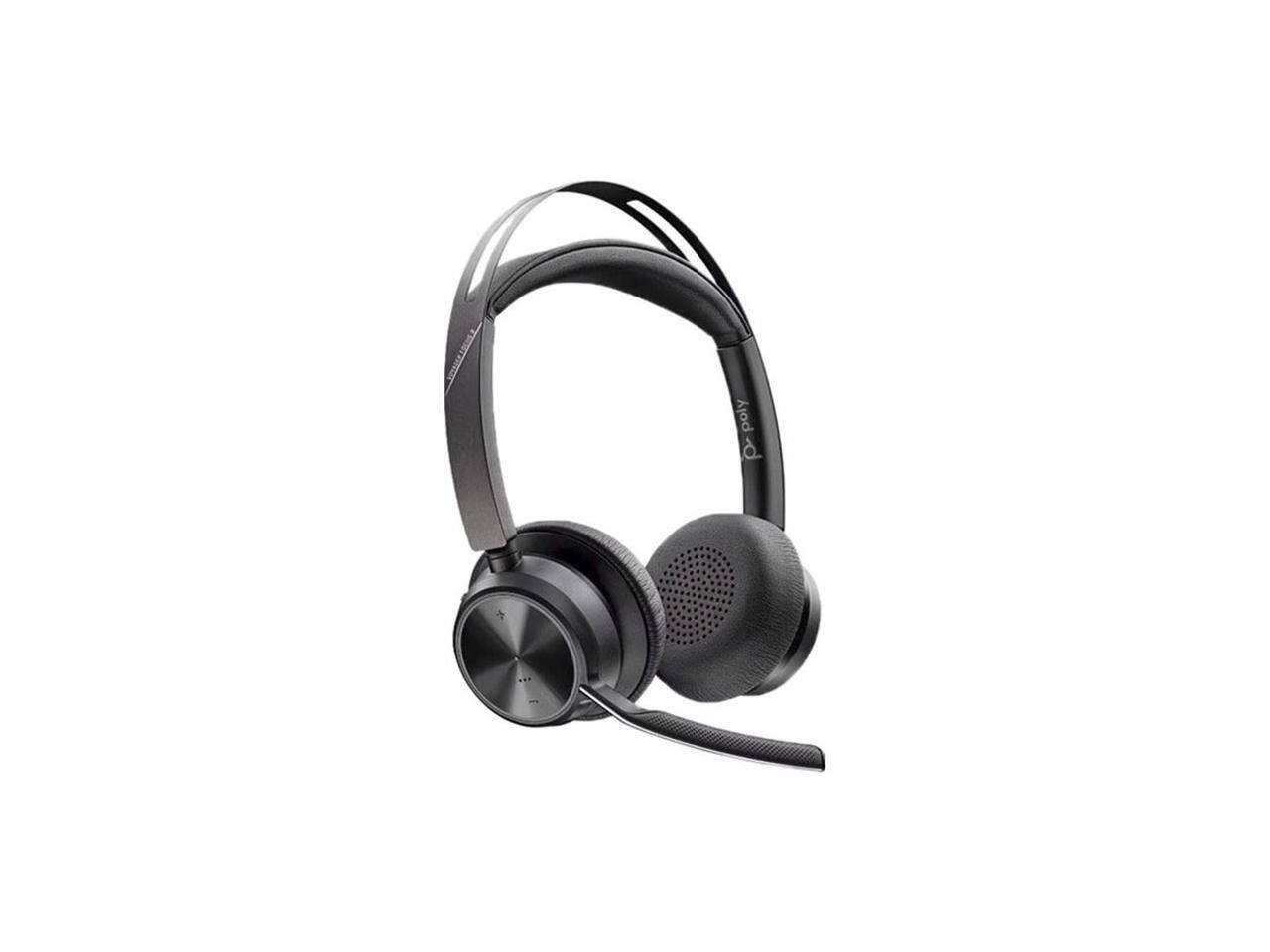 Alt View 6. HP - Poly Voyager Focus 2 USBC-C Headset - Teams Certified, Wired/Wireless, Stereo, Bluetooth - Blue.