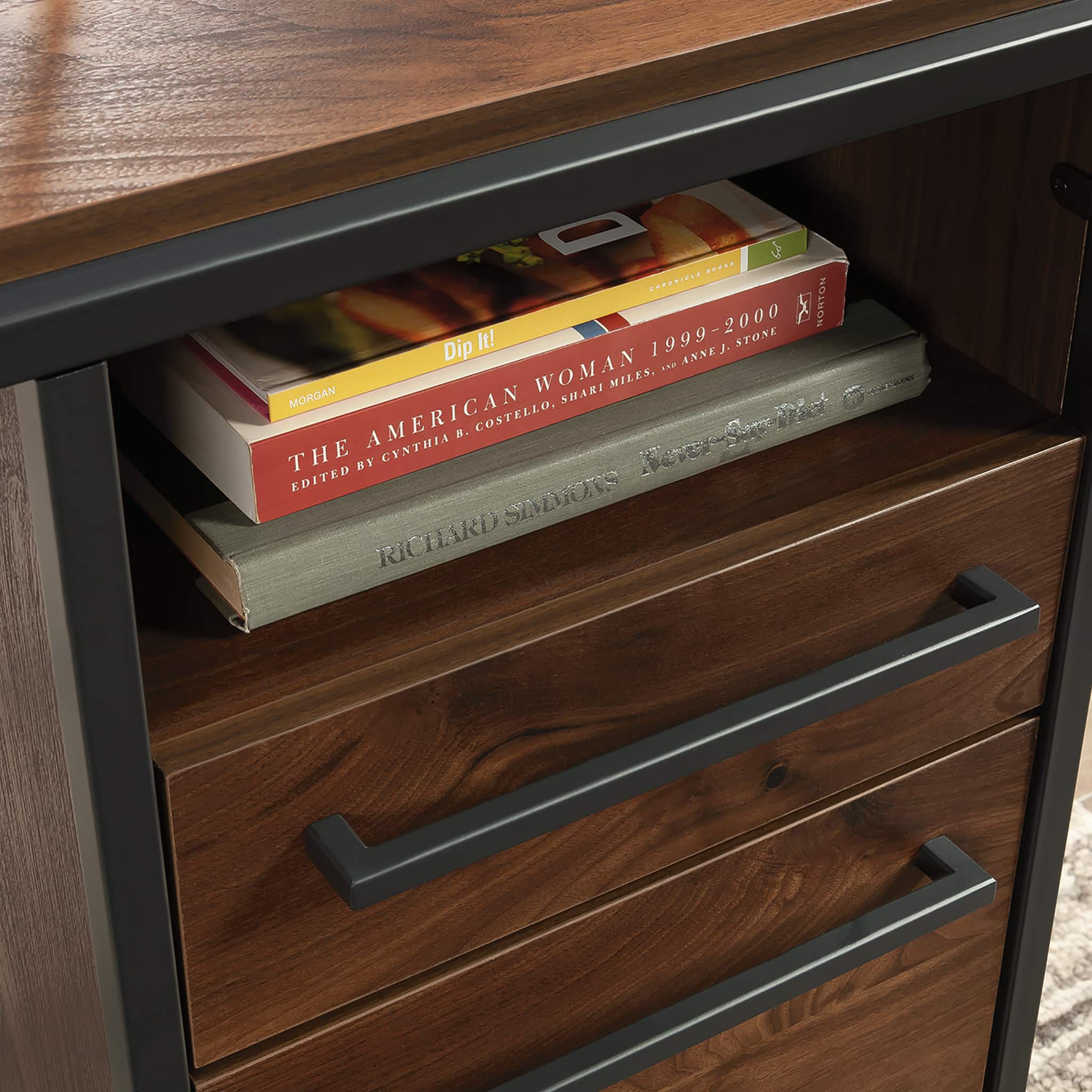 Angle. Sauder - Nova Loft Computer Desk - Black/Brown.