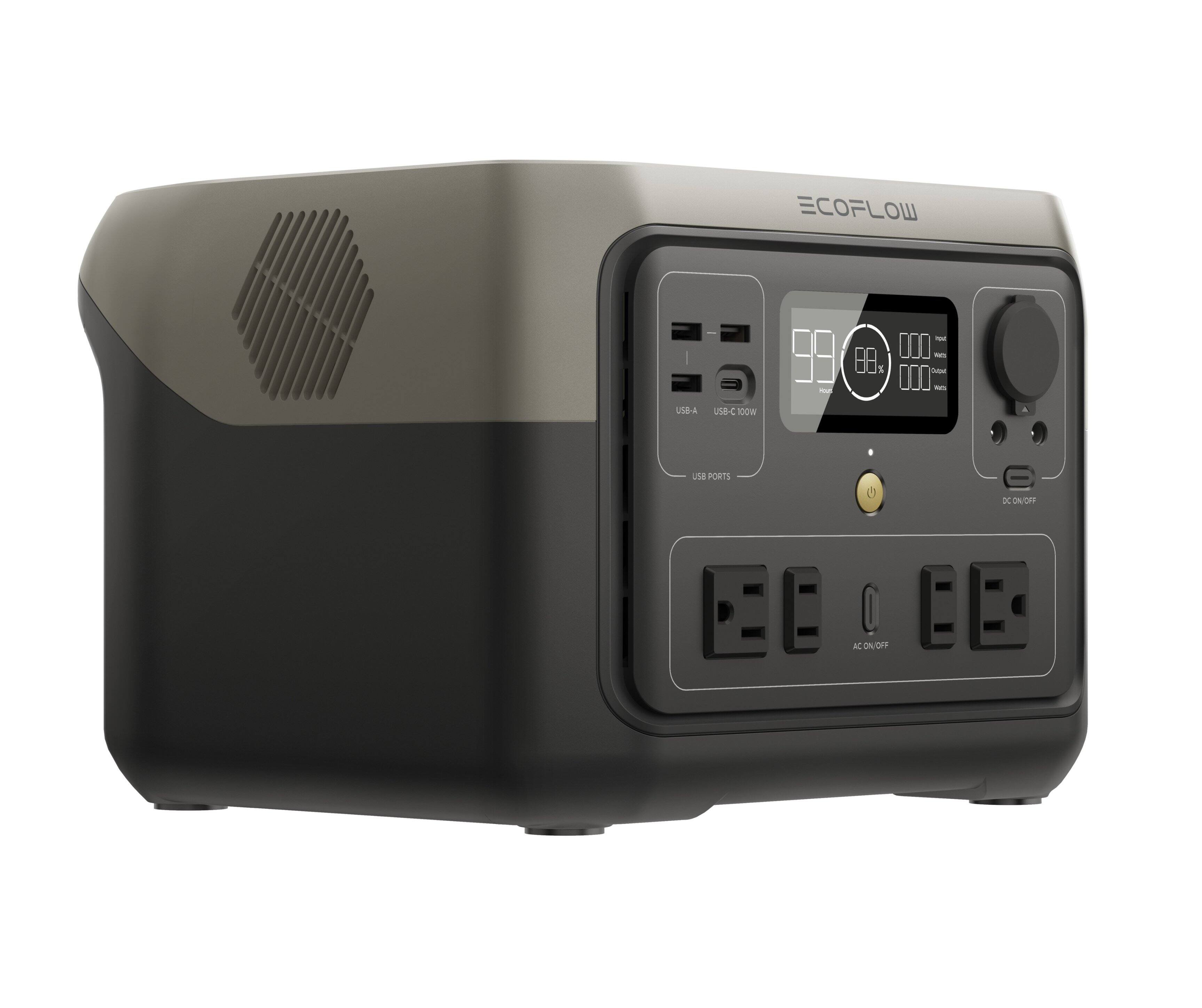 ECOFLOW USE-A B-C 100W - a - III - Com III - -8 PORTS x ON/OFF - K ON/OFF -