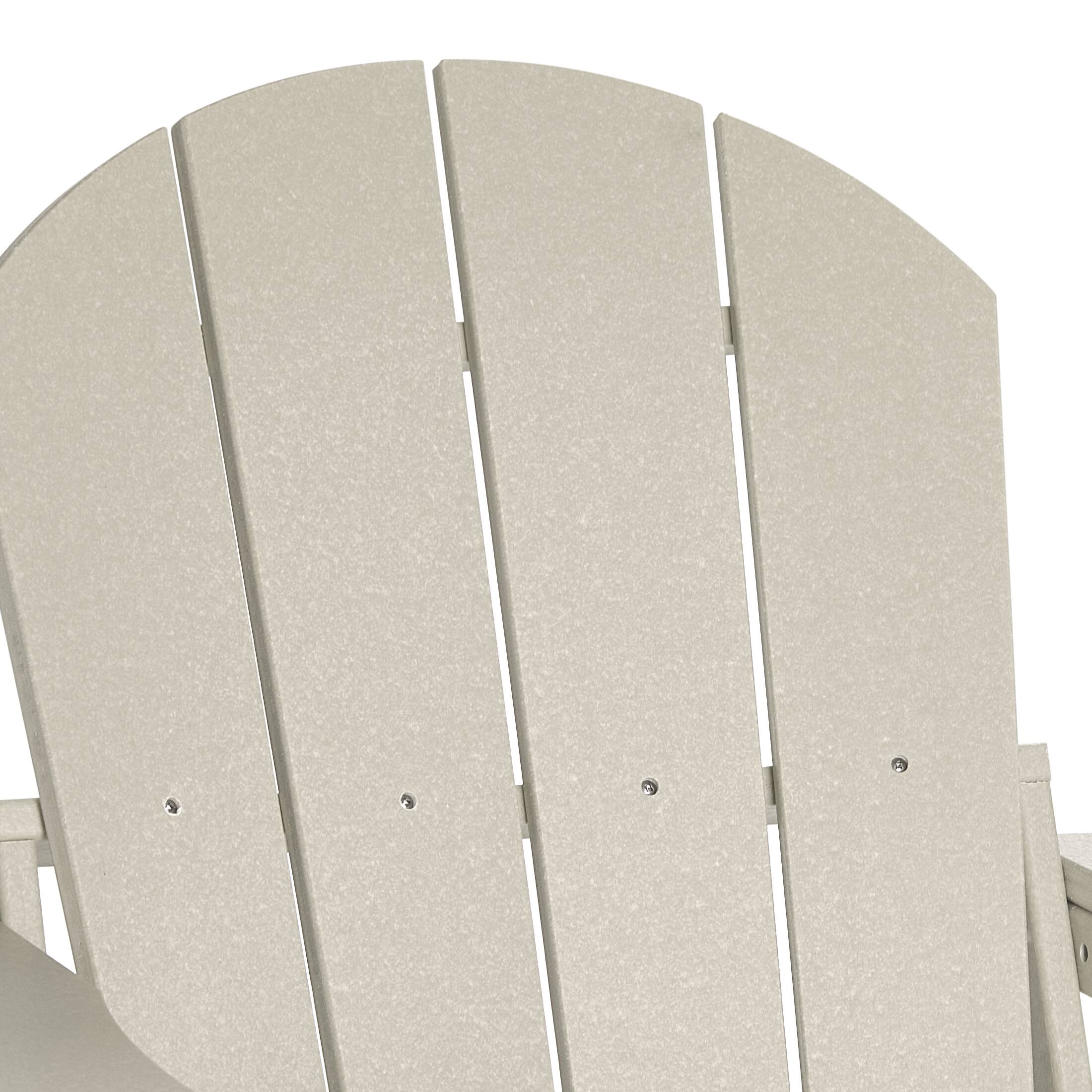 Alt View 7. WestinTrends - WestinTrends Malibu Outdoor HDPE Folding Poly Adirondack Chairs (Set of 2) - Sand.