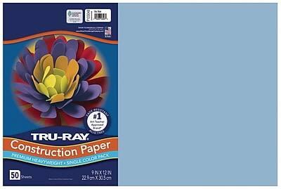 #1 TRU-RAY Construction Paper  
Premium Heavyweight Single Color Pack  
9" x 12" (22.9 cm x 30.5 cm)  
50 Sheets