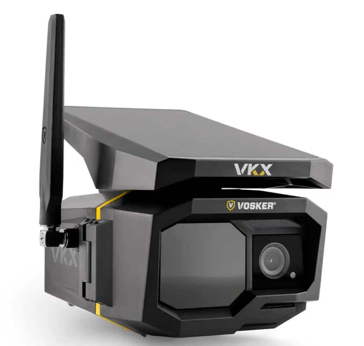 Vosker - VKX Outdoor Solar Powered 1080p Security Camera with 4G-LTE Cellular Connectivity - Black