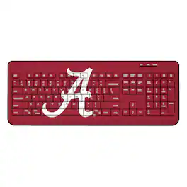 Keyscaper - Alabama Crimson Tide Primary Logo Solid Design Wireless Keyboard - Multicolor