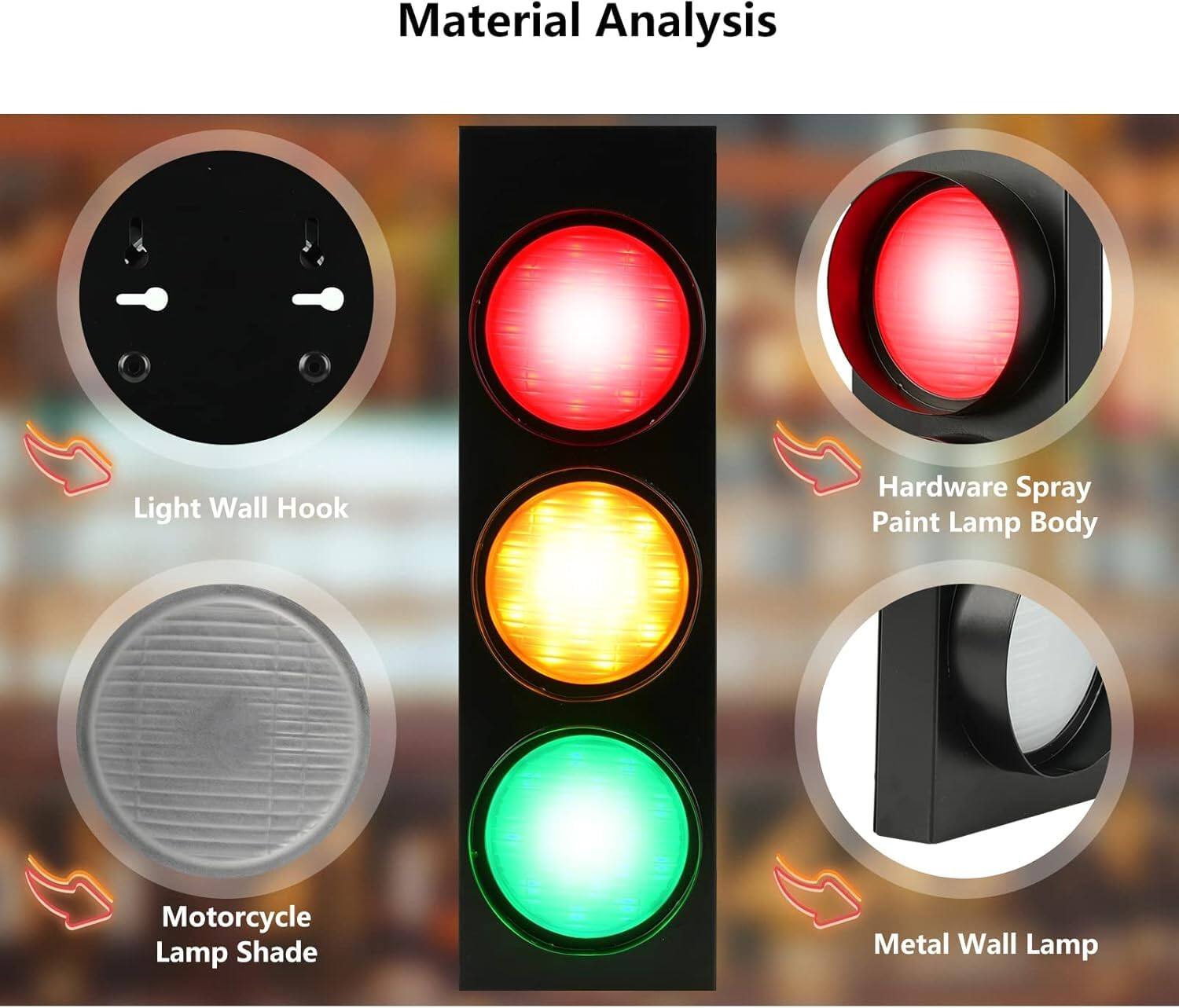 Material Analysis

- Light Wall Hook
- Hardware Spray
- Motorcycle Lamp Shade
- Paint Lamp Body
- Metal Wall Lamp