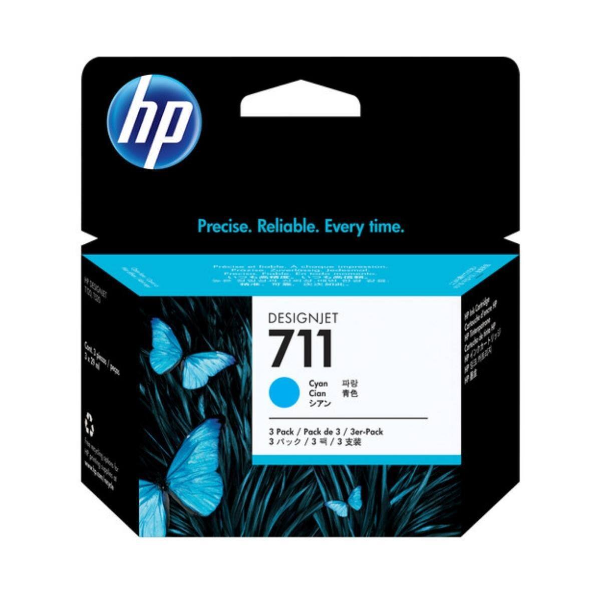 hp Precise. Reliable. Every time.

DESIGNJET 711 Cyan  
3 Pack / Pack de 3 / 3er-Pack / 3パック