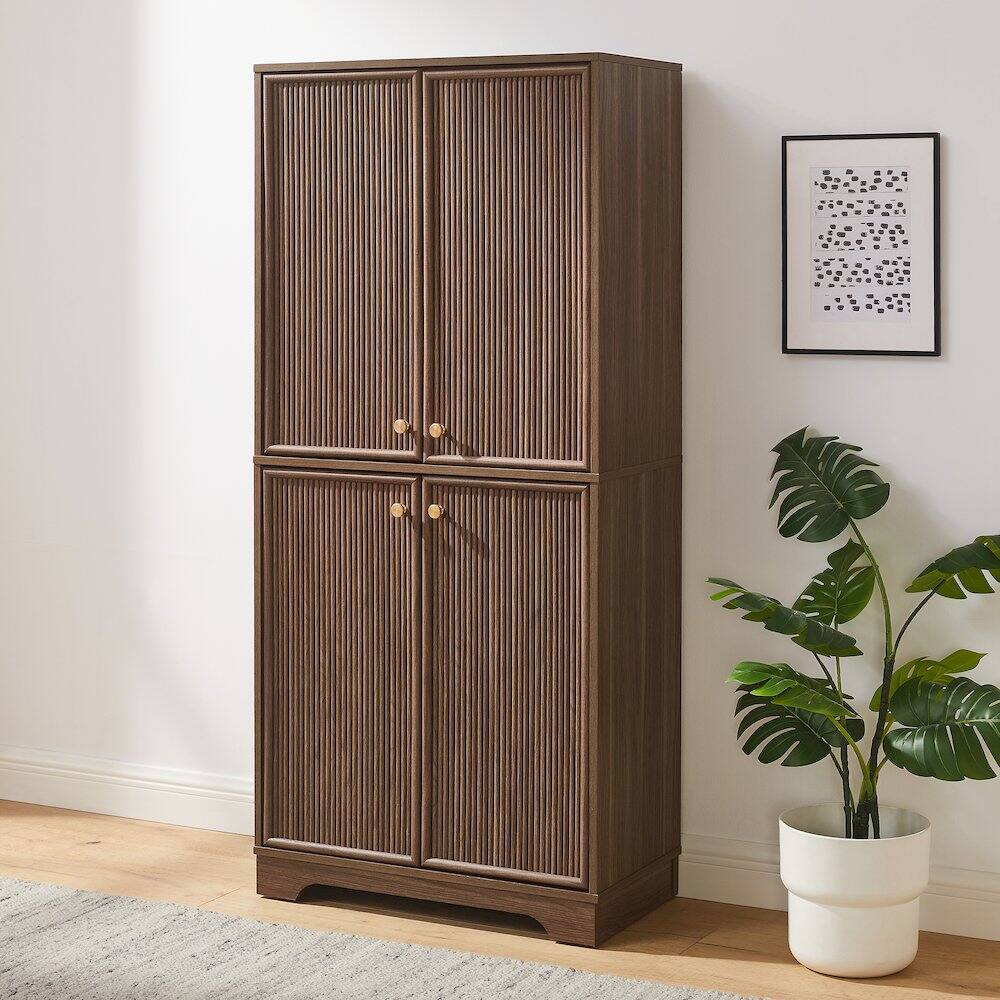 Alt View 7. Crosley Furniture - Naomi Kitchen Storage Pantry - Walnut.