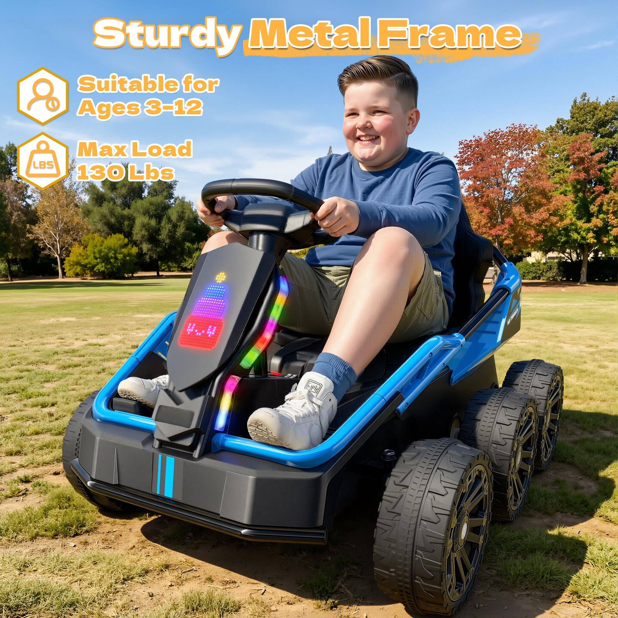 Sturdy Metal Frame
Suitable for Ages 3-12
Max Load 130 Lbs