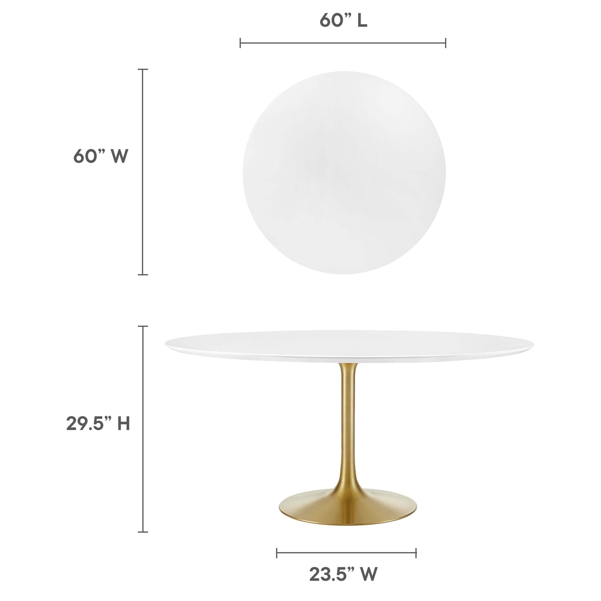 60" L  
60" W  
29.5" H  
23.5" W